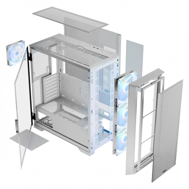 Boîtier d'ordinateur Horizon ARGB Flow Midi Blanc