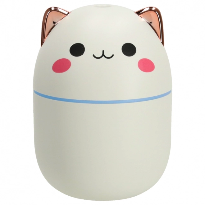 Diffuseur et humidificateur d'air pour huiles essentielles en forme de chat blanc