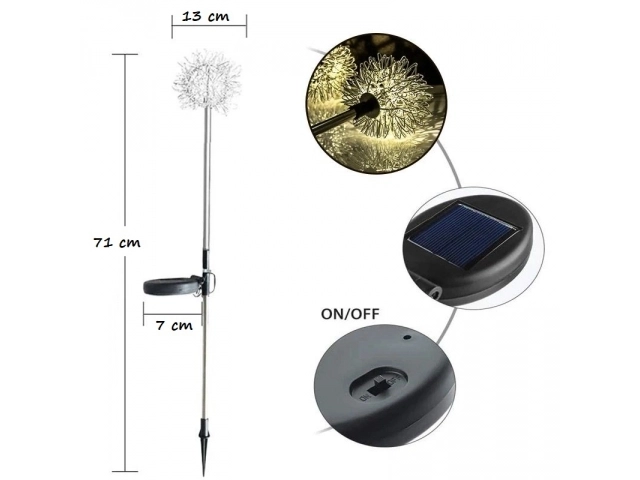 Lampe LED de jardin solaire en forme d'arbre - 2 pièces