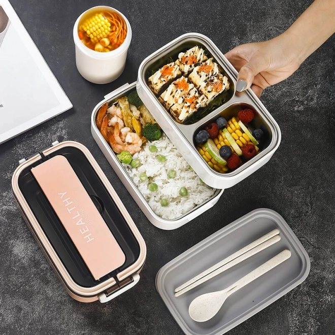 Boîte à déjeuner empilable avec compartiments