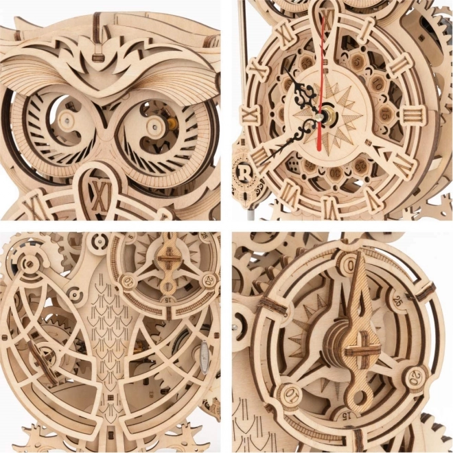 Sova - Horloge à pendule à piles - Kit de construction en bois 3D