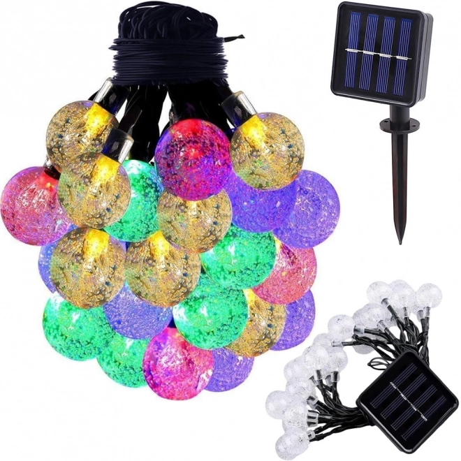 Guirlande lumineuse solaire de jardin multicolore