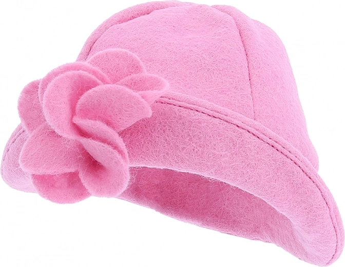 Petit chapeau rose avec fleur