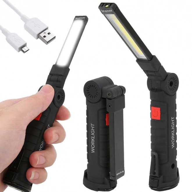Lampe d'atelier magnétique Magnese avec poignée pliable USB 5 en 1
