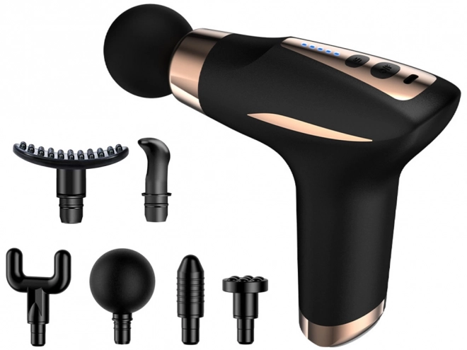 Pistolet de massage multifonction avec 6 accessoires