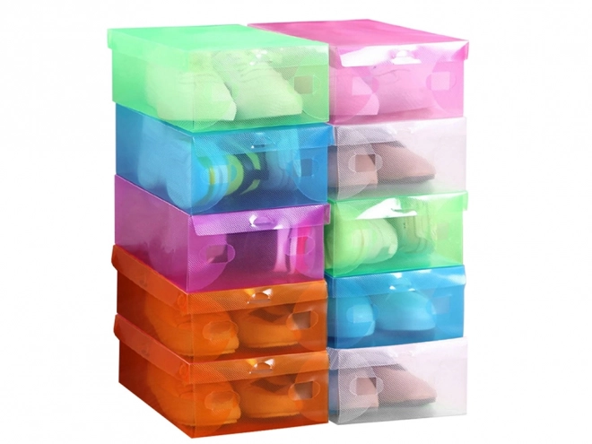 Boîtes à chaussures transparentes multicolores 10pcs