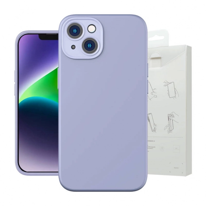 Étui Baseus Liquid Silica Gel pour iPhone 14 Plus lavande