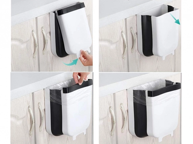 Poubelle pliante pour déchets organiques pour armoire