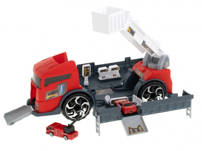 Camion de pompiers - Transporteur et jouet de stationnement