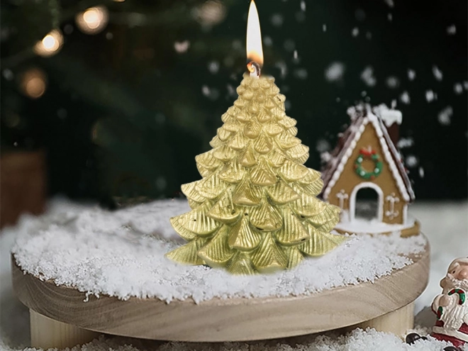 Bougie de Noël en forme de sapin