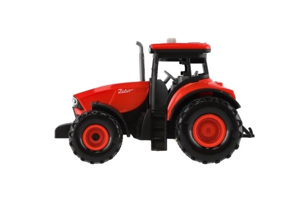 Tracteur rouge Zetor à inertie avec effets sonores et lumineux