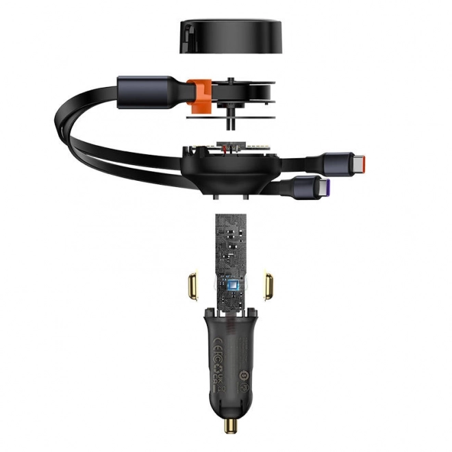 Adaptateur voiture Baseus avec câble USB-C, 33 W
