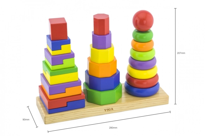 Puzzle en bois pyramide