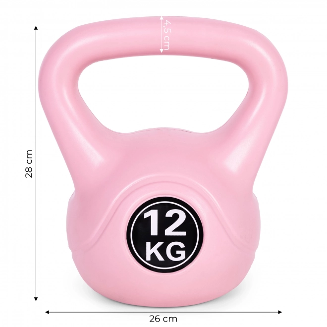 Kettlebell pour l'exercice rose - 12kg