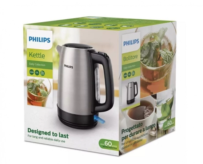 Bouilloire Philips 1,7l 2200W en acier inoxydable