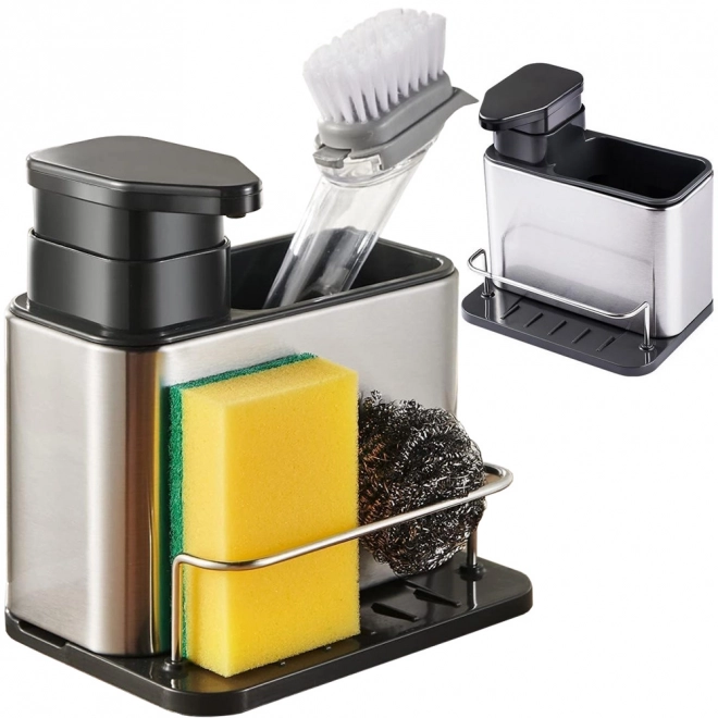 Distributeur de savon de cuisine et organisateur pour éponges