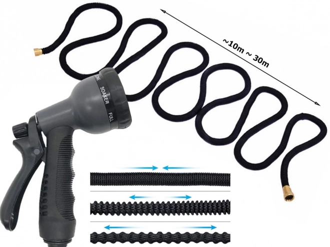 Tuyau de jardin extensible avec pulvérisateur multifonction 30 m