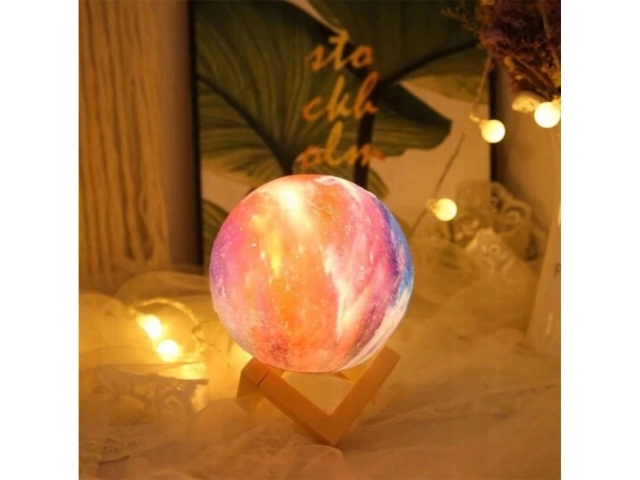Lampe de nuit GALAXY 3D avec éclairage RGB coloré + télécommande