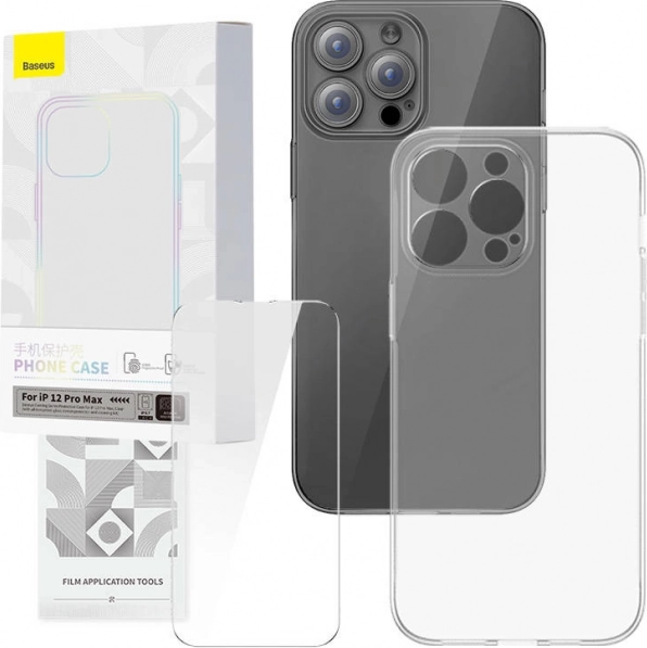 Coque transparente et verre trempé BASEUS CORNING pour iPhone 12 Pro Max