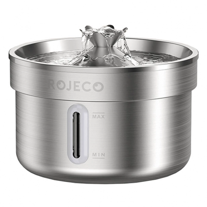Fontaine en acier inoxydable pour chiens et chats Rojeco