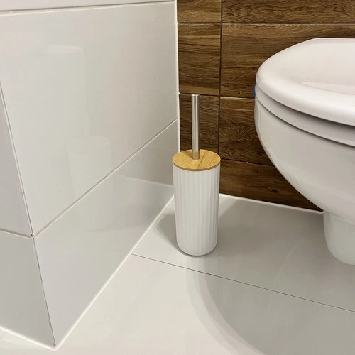 Brosse WC hygiénique avec couvercle en bambou