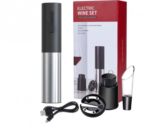 Ouvre-bouteilles électrique sans fil avec tire-bouchon