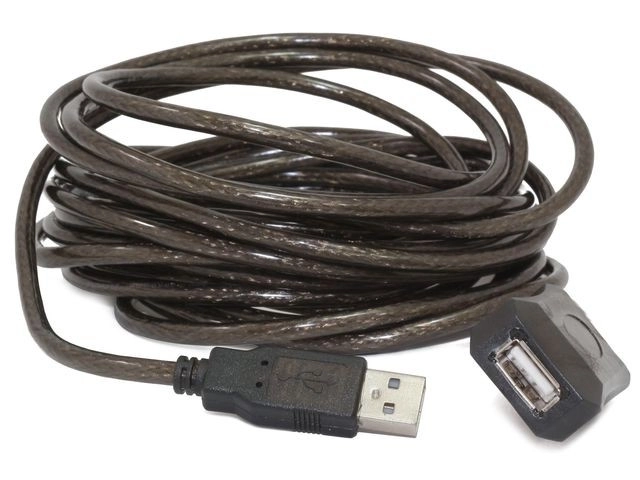 Câble d'extension USB 2.0 type AM-AF 5 m actif noir