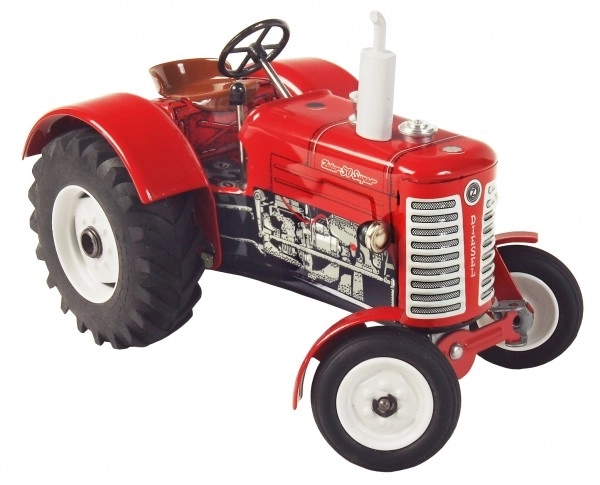 Tracteur Zetor 50 Super rouge à clé métal 15cm 1:25 en boîte Kovap