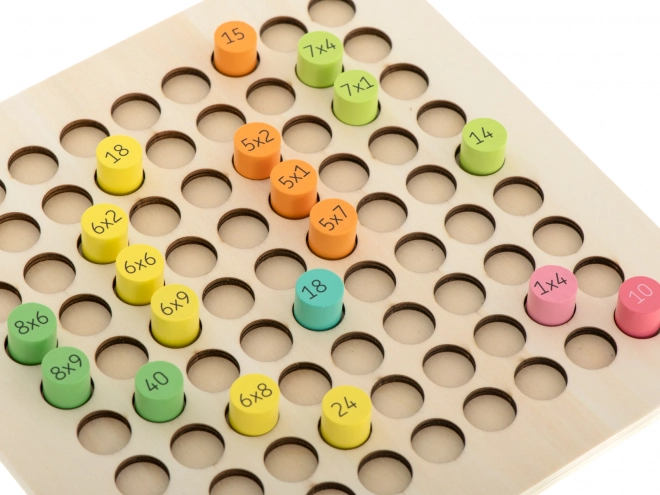 Table de multiplication éducative en bois