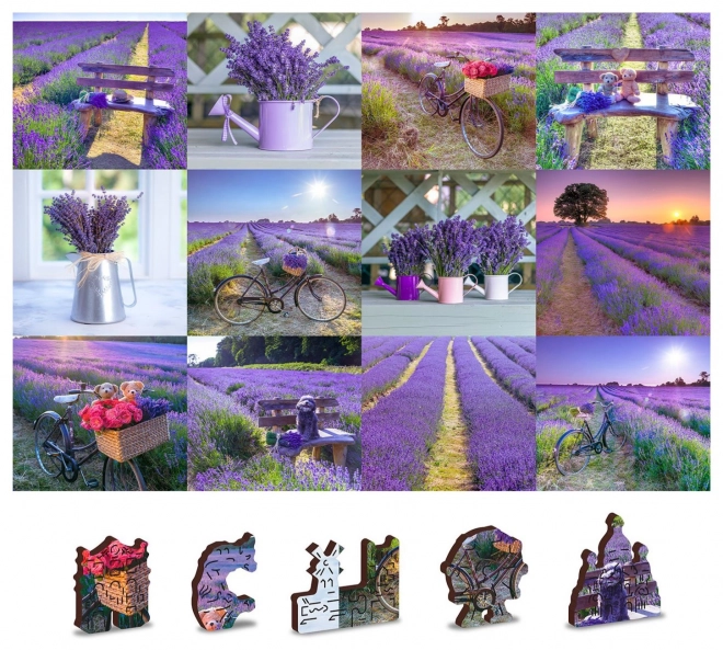 Puzzle en bois La France de Lavande 2en1