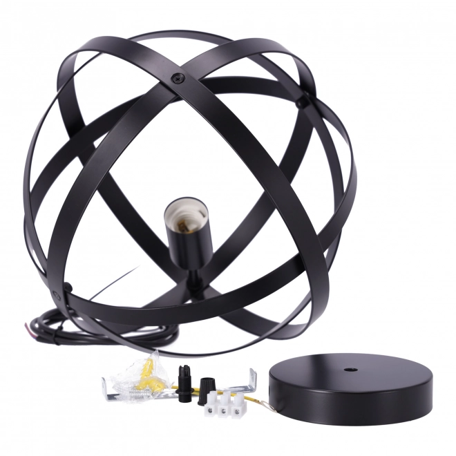 Lampe suspendue Loft, Industrielle - sphère, noire