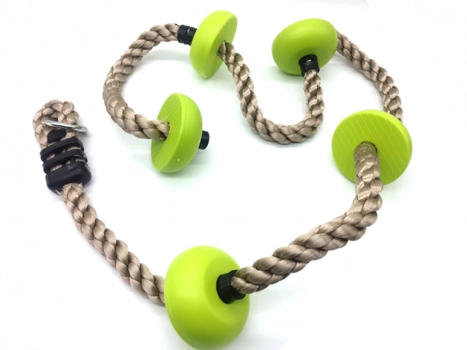 Liane d'escalade pour enfants avec disques verts