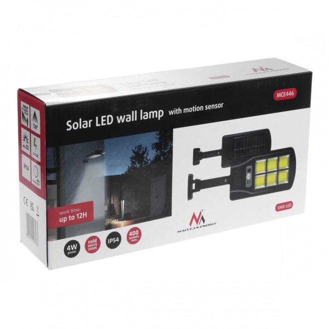 Lampe solaire LED de rue avec capteur et télécommande MCE446