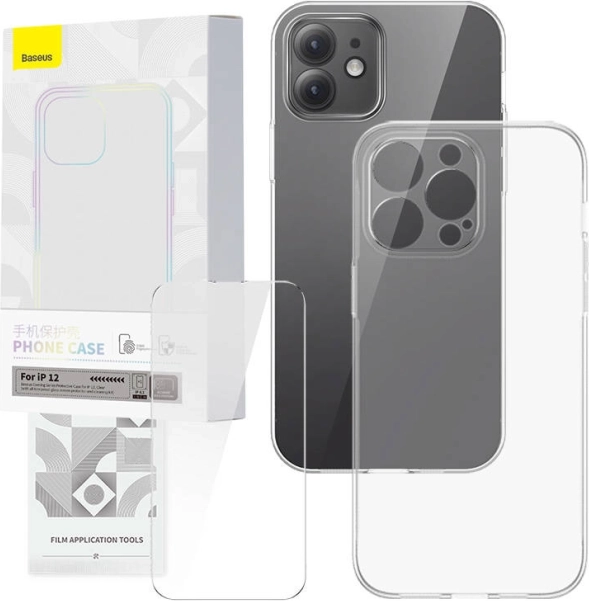 Coque transparente et verre trempé BASEUS CORNING pour iPhone 12