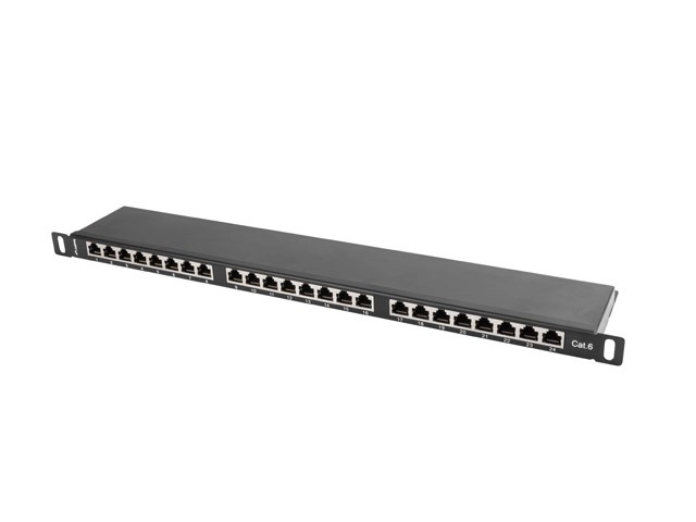 Panneau de brassage 24 ports cat. 6 noir