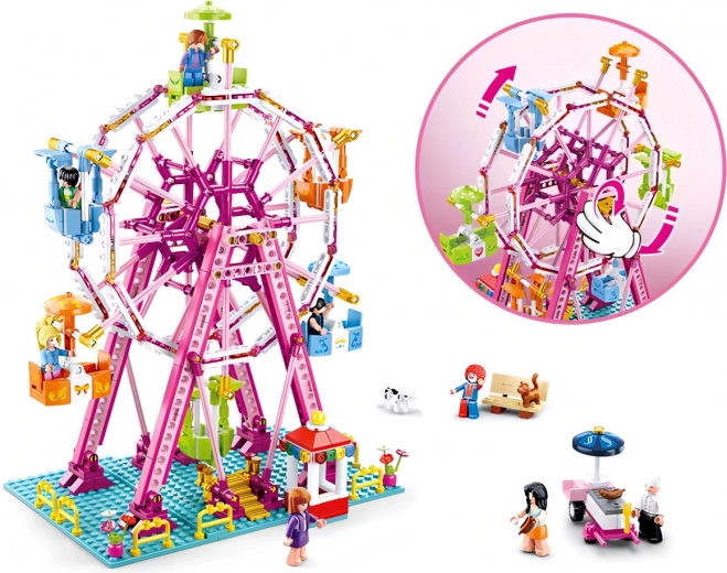 Grande roue rotative et haute en couleurs