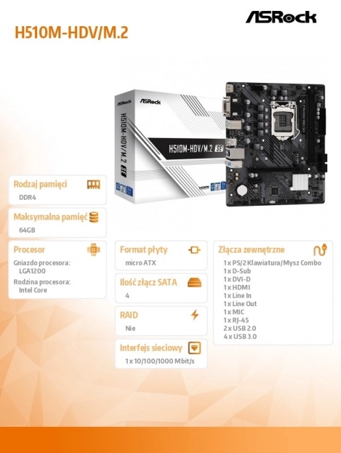 Carte mère ASRock H510M-HDV/M.2 SE