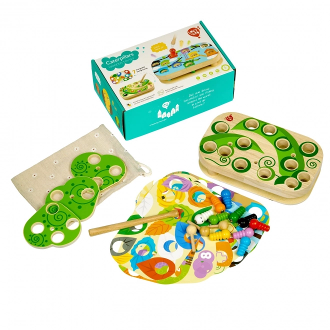 Lucy & Leo Attrape les chenilles – jeu de table en bois avec des aimants