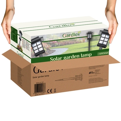 Lampes solaires de jardin LED – ensemble 6x maison