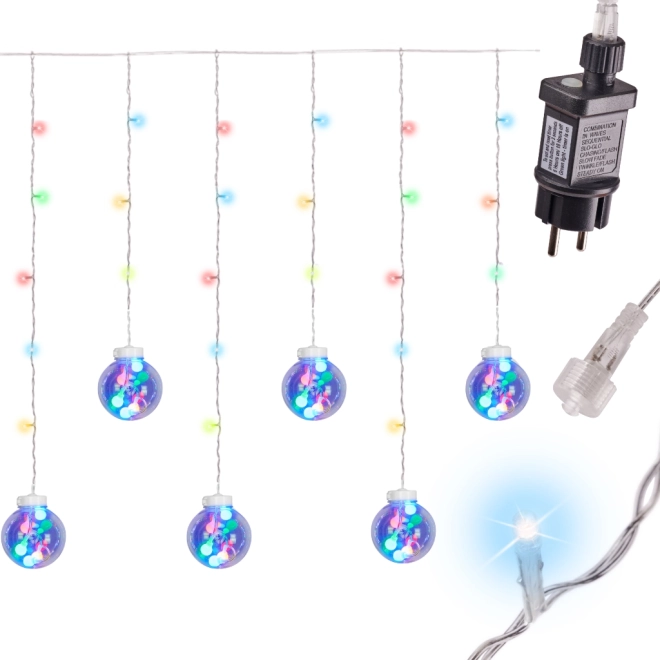 Rideau lumineux LED suspendu 3 m 108 LED multicolore