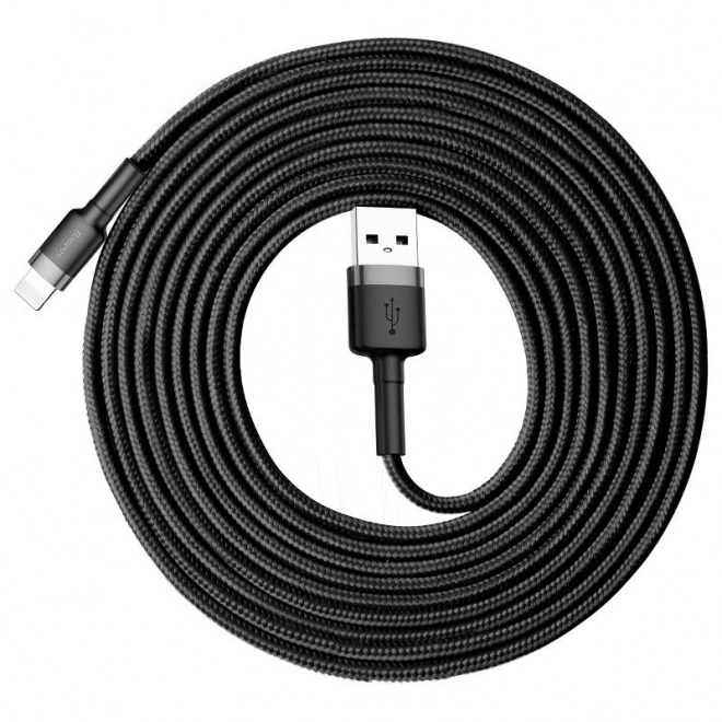 Câble USB Lightning Baseus Cafule 2A 3m (Noir Gris)