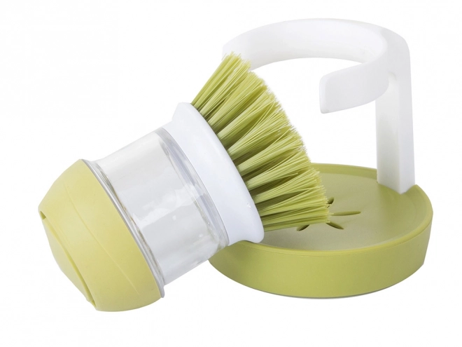 Distributeur de liquide pour brosses de cuisine pour le lavage et le récurage de la vaisselle, avec support