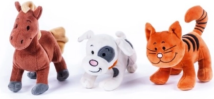 Trois animaux favoris dans une seule collection