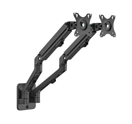 Support mural pour deux moniteurs, 17-27 pouces, charge maximale 7 kg
