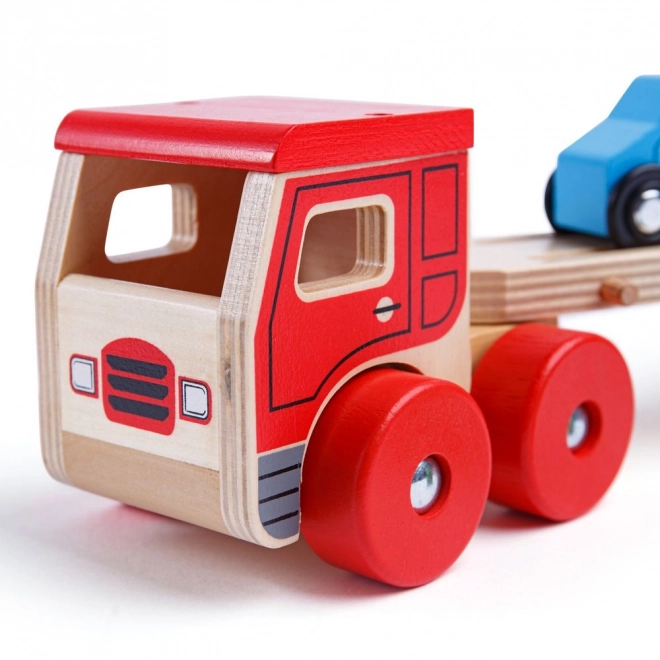 Camion en bois avec voitures de Bigjigs Toys