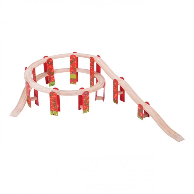 Bigjigs Rail ensemble de rails en bois à niveaux multiples