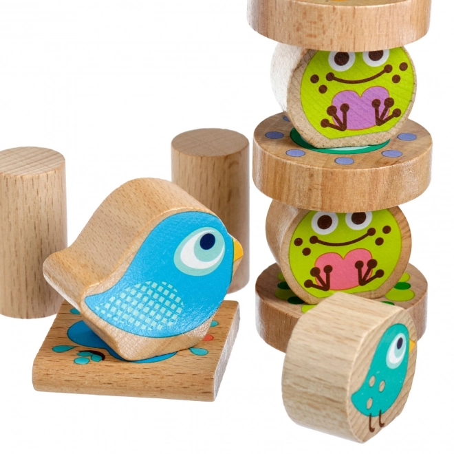 Lucy & Leo Petits amis - jeu d'équilibre en bois avec modèles 33 pièces