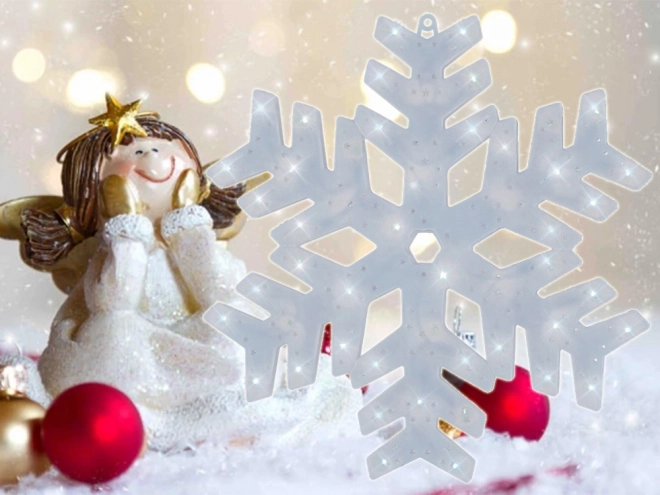 Décoration lumineuse de Noël en forme de flocon de neige