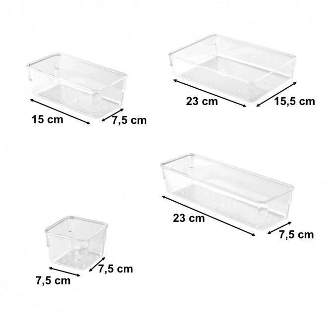 Organisateur acrylique pour bureau, ensemble de 25 él.