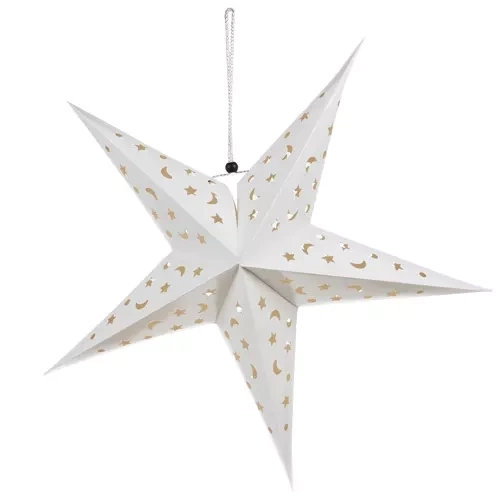 Étoile en papier LED lumineuse 50 cm